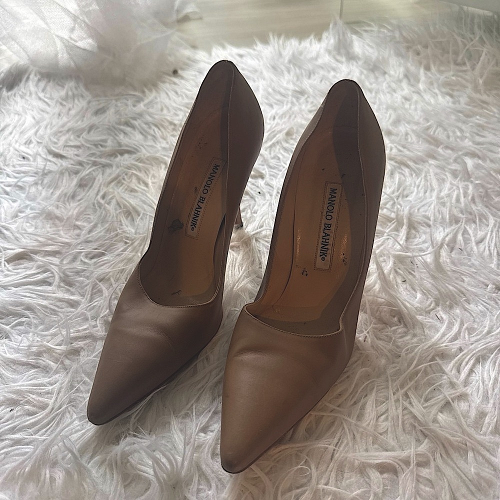 Manolo Blahnik Brown Stiletto Heels